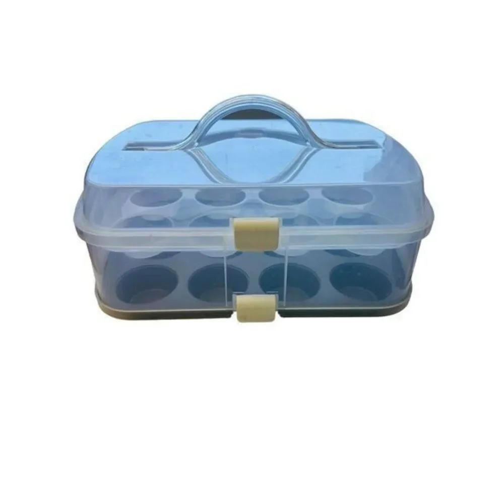 Martha Stewart Collection 24 Cupcake Carrier Holder Caddy with Baking Pan